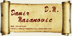 Damir Mašanović vizit kartica